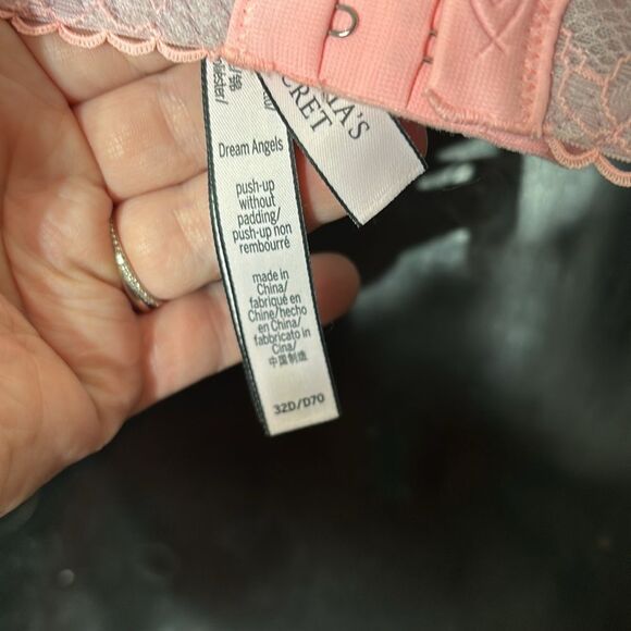 Victoria’s Secret dream angels unpadded push up coquette lace pink 32D fairy - Picture 4 of 4